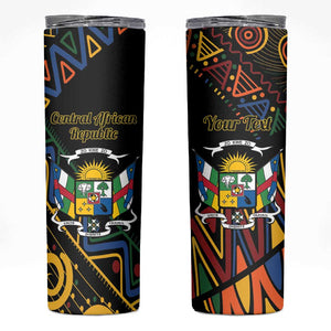 Personalized Central African Republic Skinny Tumbler Protea - African Pattern