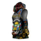 Personalized Central African Republic Sleeveless Hoodie Protea - African Pattern - African Pride
