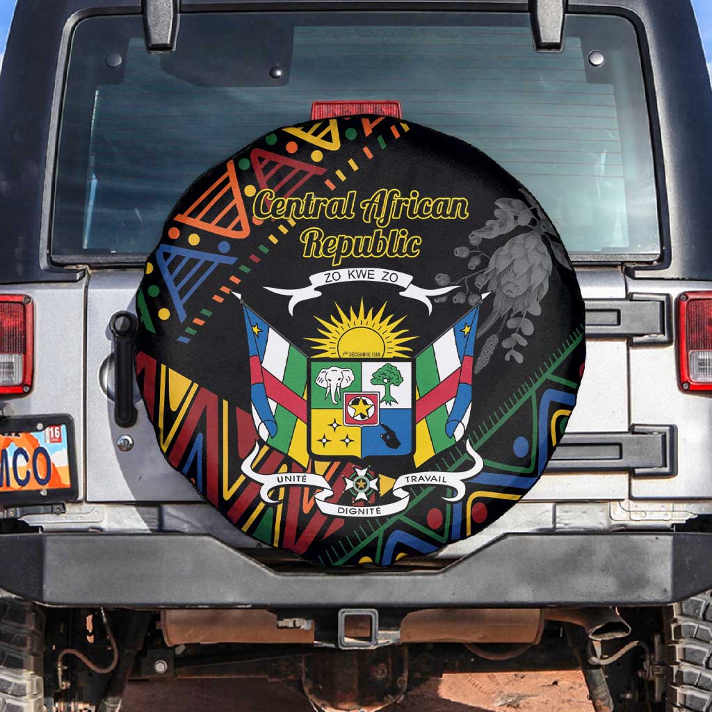 Central African Republic Spare Tire Cover Protea - African Pattern