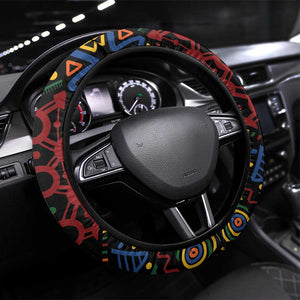 Central African Republic Steering Wheel Cover Protea - African Pattern