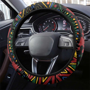 Central African Republic Steering Wheel Cover Protea - African Pattern