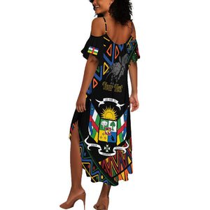 Personalized Central African Republic Summer Maxi Dress Protea - African Pattern