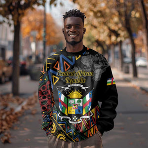 Personalized Central African Republic Sweatshirt Protea - African Pattern