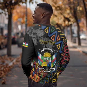 Personalized Central African Republic Sweatshirt Protea - African Pattern