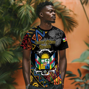 Personalized Central African Republic T shirt Protea - African Pattern