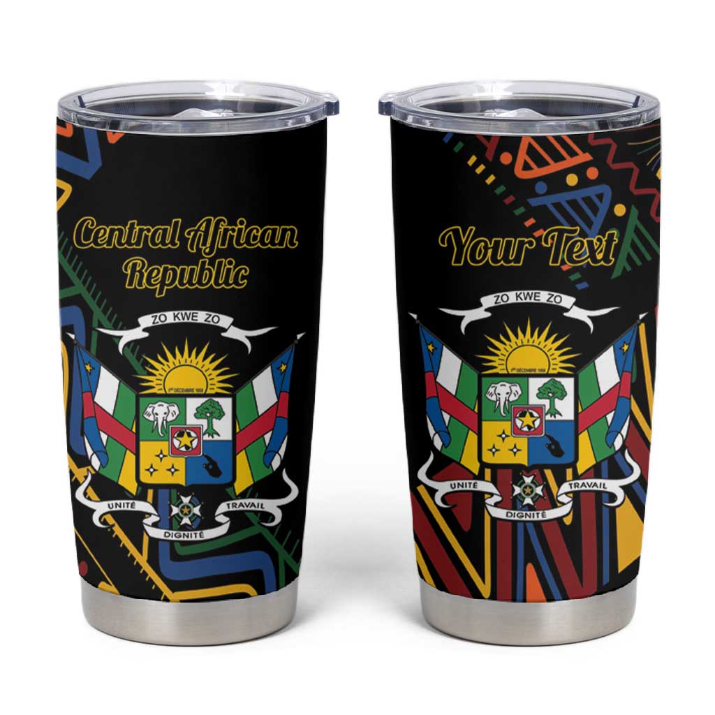 Personalized Central African Republic Tumbler Cup Protea - African Pattern