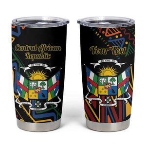 Personalized Central African Republic Tumbler Cup Protea - African Pattern