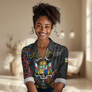 Personalized Central African Republic Women Casual Shirt Protea - African Pattern