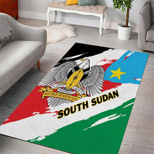 South Sudan Area Rug East Africa - Grunge Flag Unique