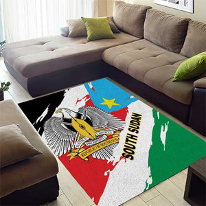 South Sudan Area Rug East Africa - Grunge Flag Unique