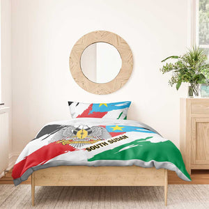 South Sudan Bedding Set East Africa - Grunge Flag Unique