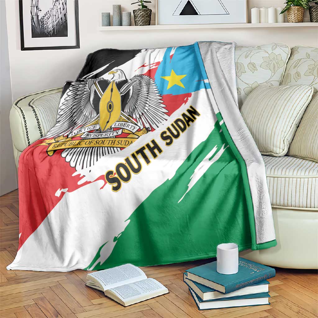 South Sudan Blanket East Africa - Grunge Flag Unique