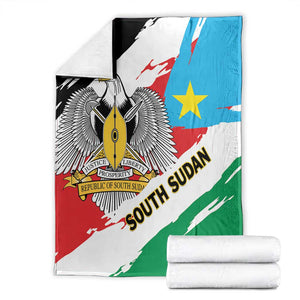 South Sudan Blanket East Africa - Grunge Flag Unique