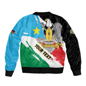 Personalized South Sudan Bomber Jacket East Africa - Grunge Flag Unique