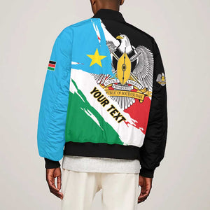 Personalized South Sudan Bomber Jacket East Africa - Grunge Flag Unique