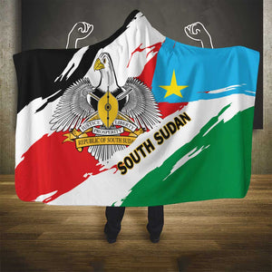 South Sudan Hooded Blanket East Africa - Grunge Flag Unique