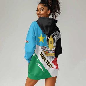 Personalized South Sudan Hoodie Dress East Africa - Grunge Flag Unique