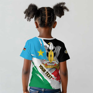 Personalized South Sudan Kid T shirt East Africa - Grunge Flag Unique