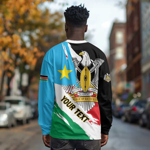 Personalized South Sudan Long Sleeve Shirt East Africa - Grunge Flag Unique LT01