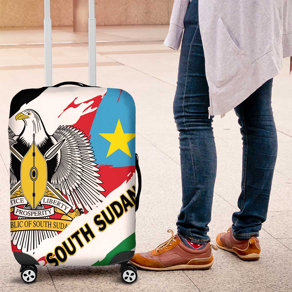 South Sudan Luggage Cover East Africa - Grunge Flag Unique