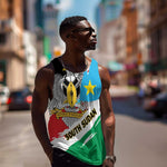 Personalized South Sudan Men Tank Top East Africa - Grunge Flag Unique