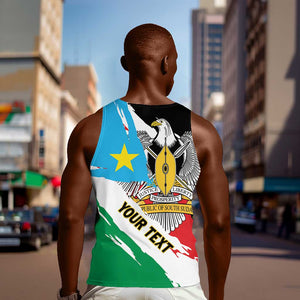 Personalized South Sudan Men Tank Top East Africa - Grunge Flag Unique