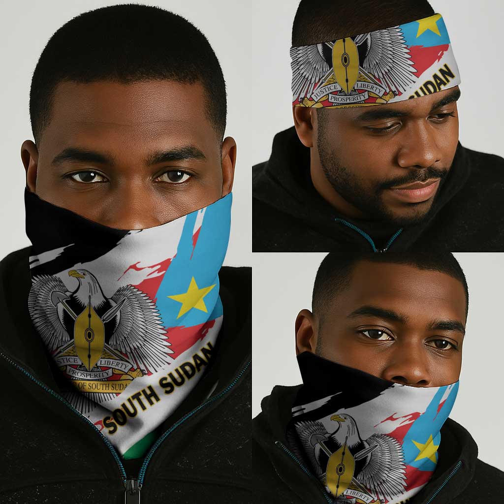 South Sudan Neck Gaiter East Africa - Grunge Flag Unique LT01