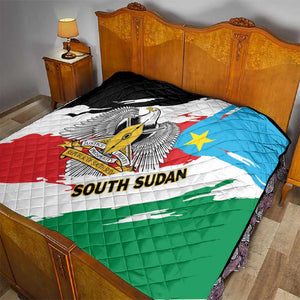 South Sudan Quilt East Africa - Grunge Flag Unique