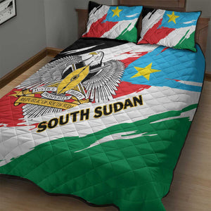 South Sudan Quilt Bed Set East Africa - Grunge Flag Unique