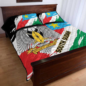 South Sudan Quilt Bed Set East Africa - Grunge Flag Unique