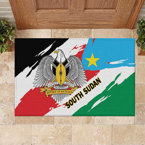 South Sudan Rubber Doormat East Africa - Grunge Flag Unique