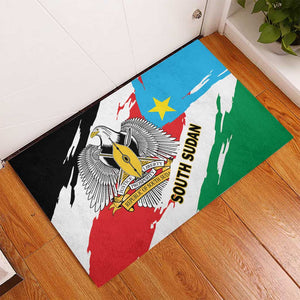 South Sudan Rubber Doormat East Africa - Grunge Flag Unique