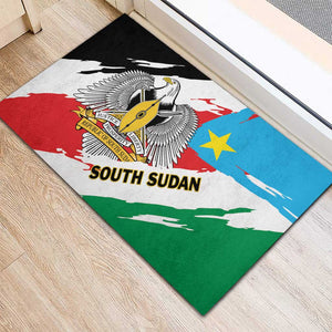 South Sudan Rubber Doormat East Africa - Grunge Flag Unique