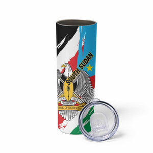 Personalized South Sudan Skinny Tumbler East Africa - Grunge Flag Unique