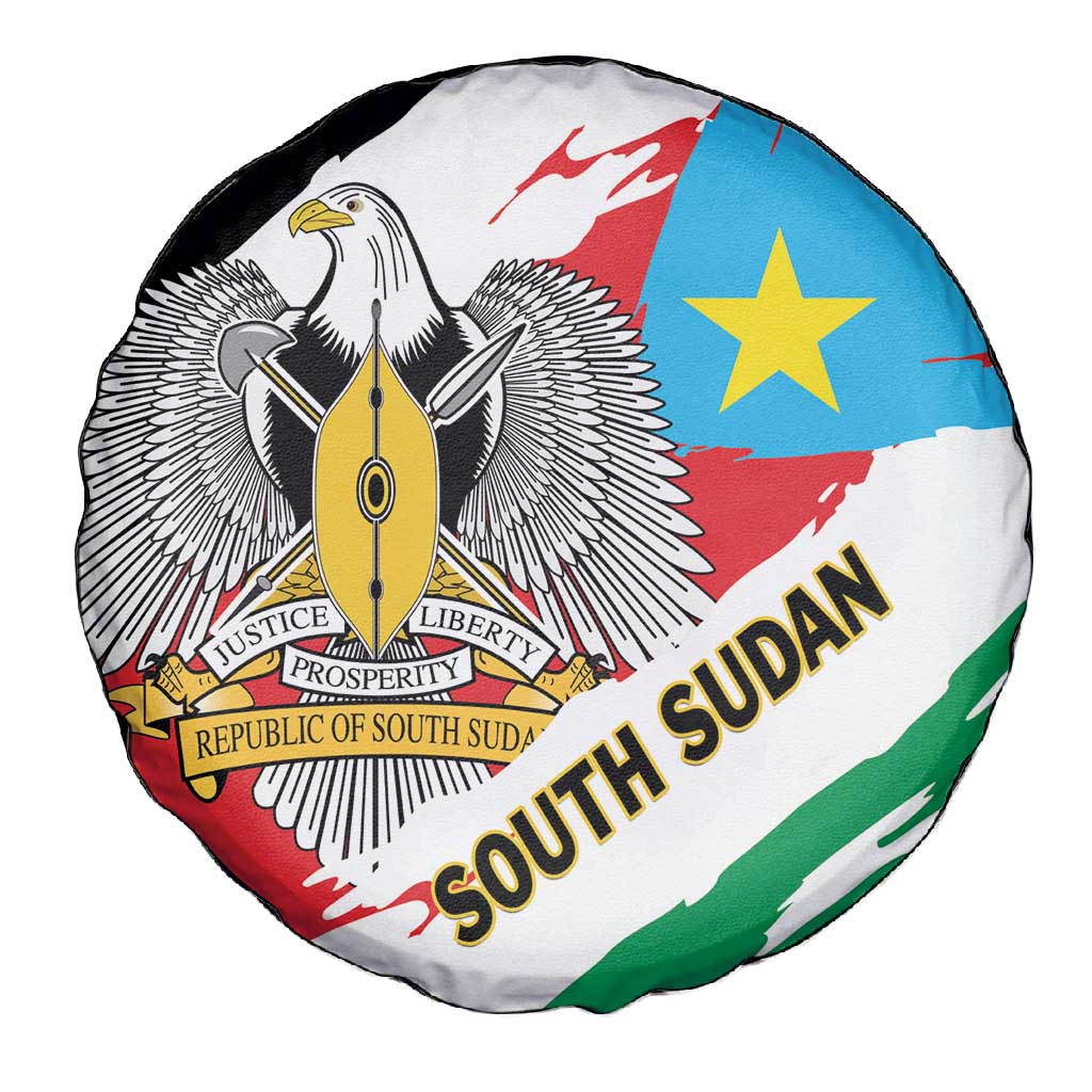 South Sudan Spare Tire Cover East Africa - Grunge Flag Unique