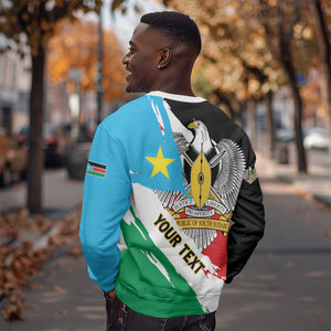 Personalized South Sudan Sweatshirt East Africa - Grunge Flag Unique