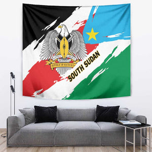 South Sudan Tapestry East Africa - Grunge Flag Unique