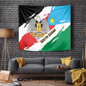 South Sudan Tapestry East Africa - Grunge Flag Unique