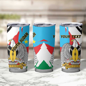 Personalized South Sudan Tumbler Cup East Africa - Grunge Flag Unique