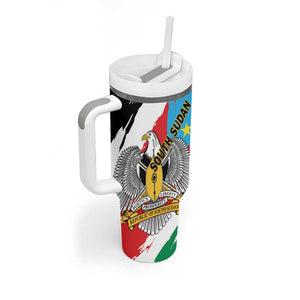 Personalized South Sudan Tumbler With Handle East Africa - Grunge Flag Unique