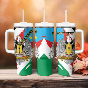 Personalized South Sudan Tumbler With Handle East Africa - Grunge Flag Unique