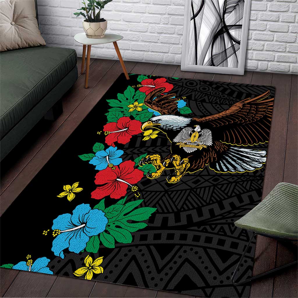 South Sudan Area Rug African Pattern Hibiscus Floral