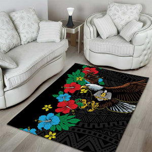 South Sudan Area Rug African Pattern Hibiscus Floral