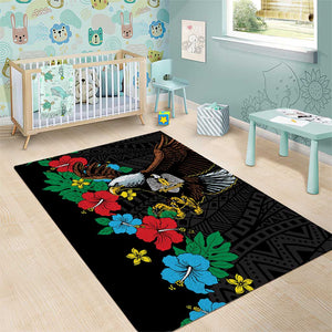 South Sudan Area Rug African Pattern Hibiscus Floral