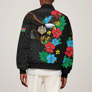 South Sudan Bomber Jacket African Pattern Hibiscus Floral