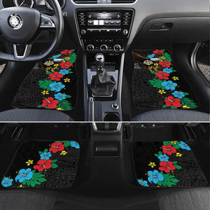 South Sudan Car Mats African Pattern Hibiscus Floral