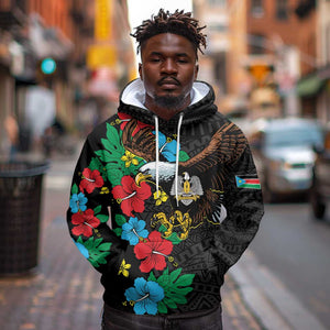 South Sudan Hoodie African Pattern Hibiscus Floral