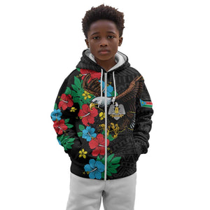 South Sudan Kid Hoodie African Pattern Hibiscus Floral