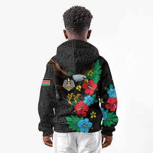 South Sudan Kid Hoodie African Pattern Hibiscus Floral