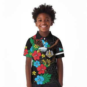 South Sudan Kid Polo Shirt African Pattern Hibiscus Floral